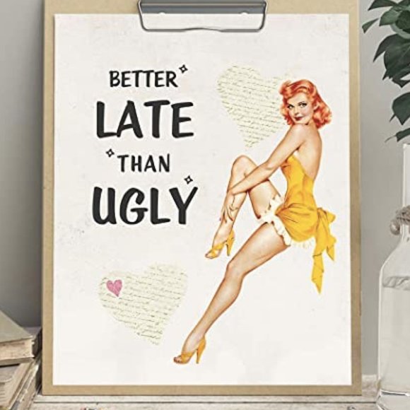 Funny Vintage 1950s Pinup Girl Print Home Decor - Picture 3 of 6